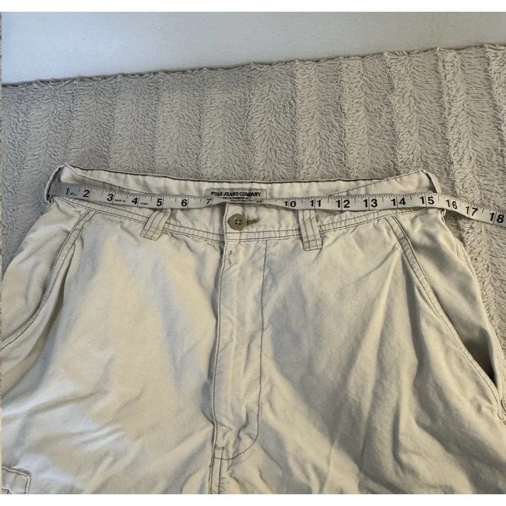 Vintage Polo‎ Jeans Company Ralph Lauren Mens 31 Cargo Shorts Off White Utility